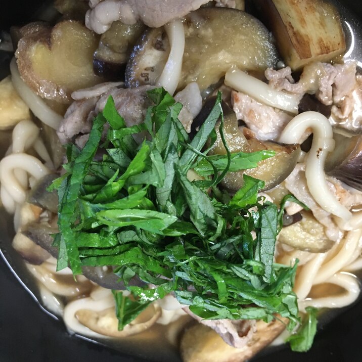 【冷凍うどんで！】豚バラナスうどん